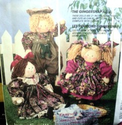 6280 MCCALLS 21'' GINGERSNAP BOY, GIRL CLOTH DOLLS, CLOTHES, SHOES PATTERN